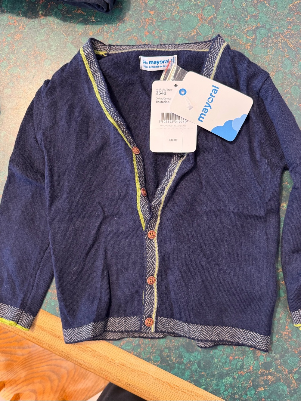 Mayoral Navy Knit Cardigan for Kids NWT